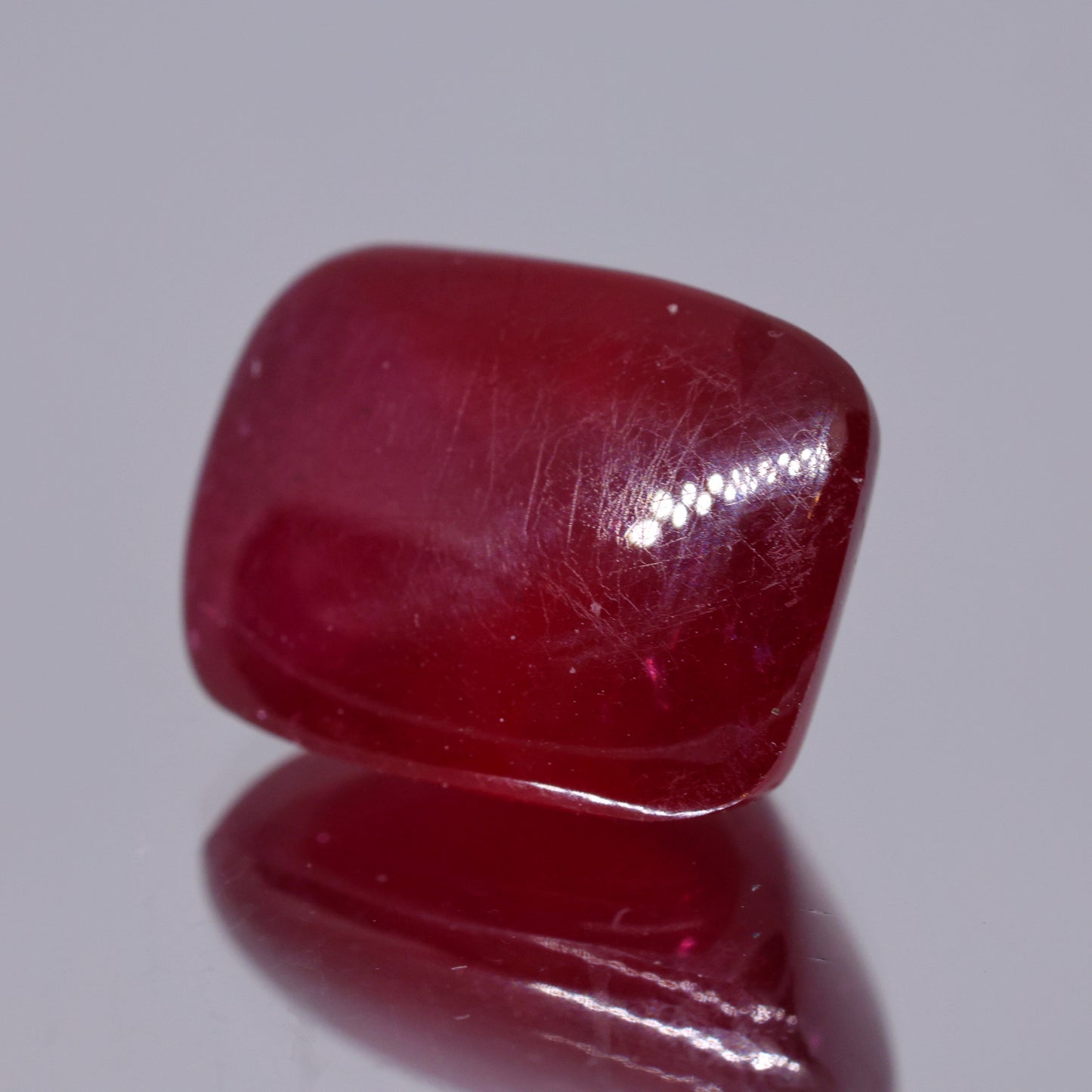 「Candy ruby」鉛ガラス含浸ルビー/ 11.34ct/シュガーローフ