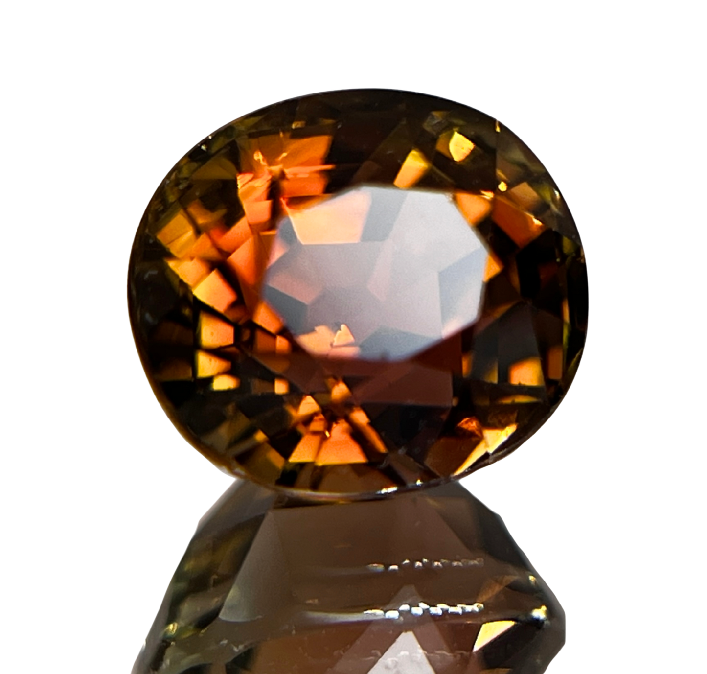 「深朽葉」バイカラートルマリン/3.43ct/オーバル/アフリカ