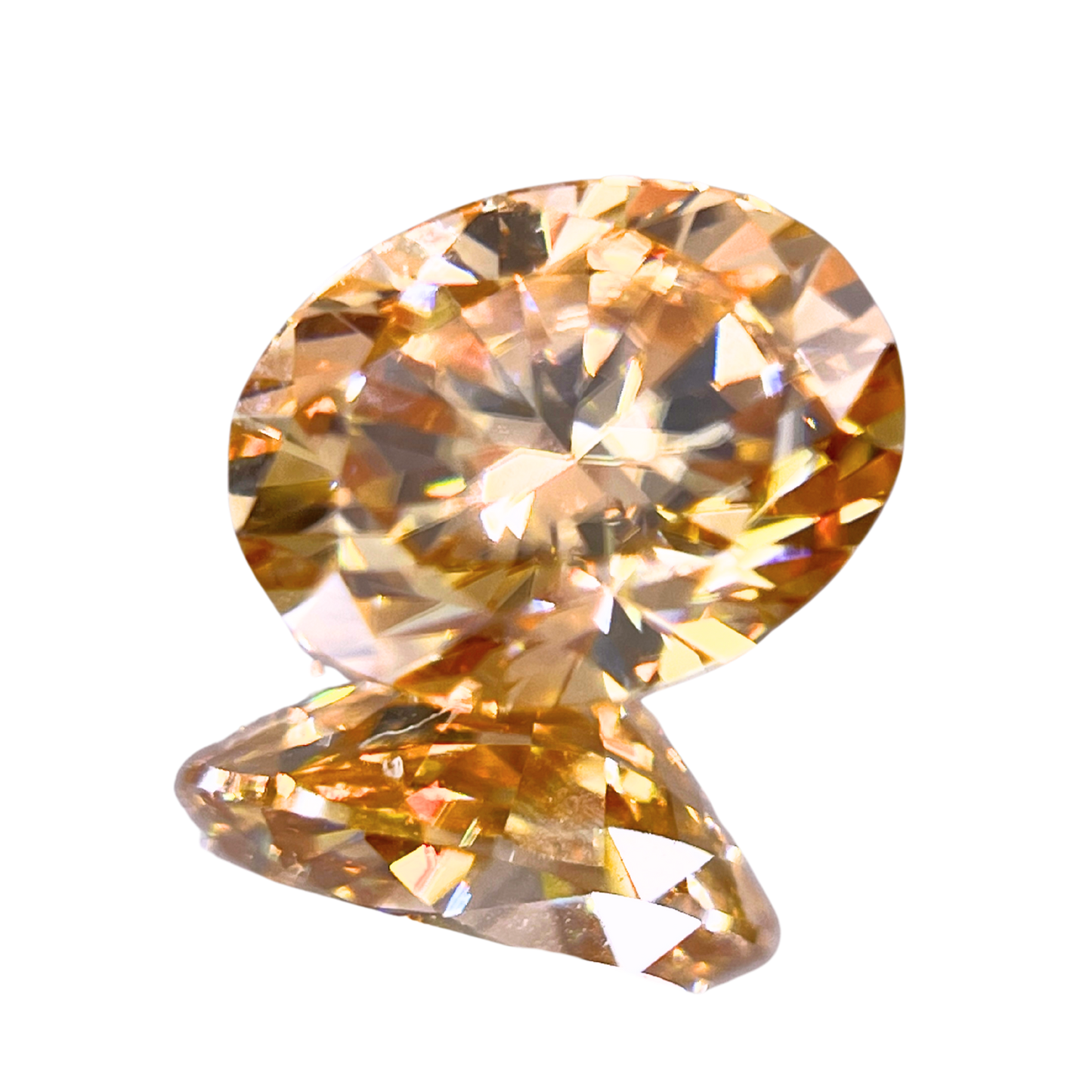 「Champagne Radiance」合成モアサナイト/1.99ct/オーバル/中国