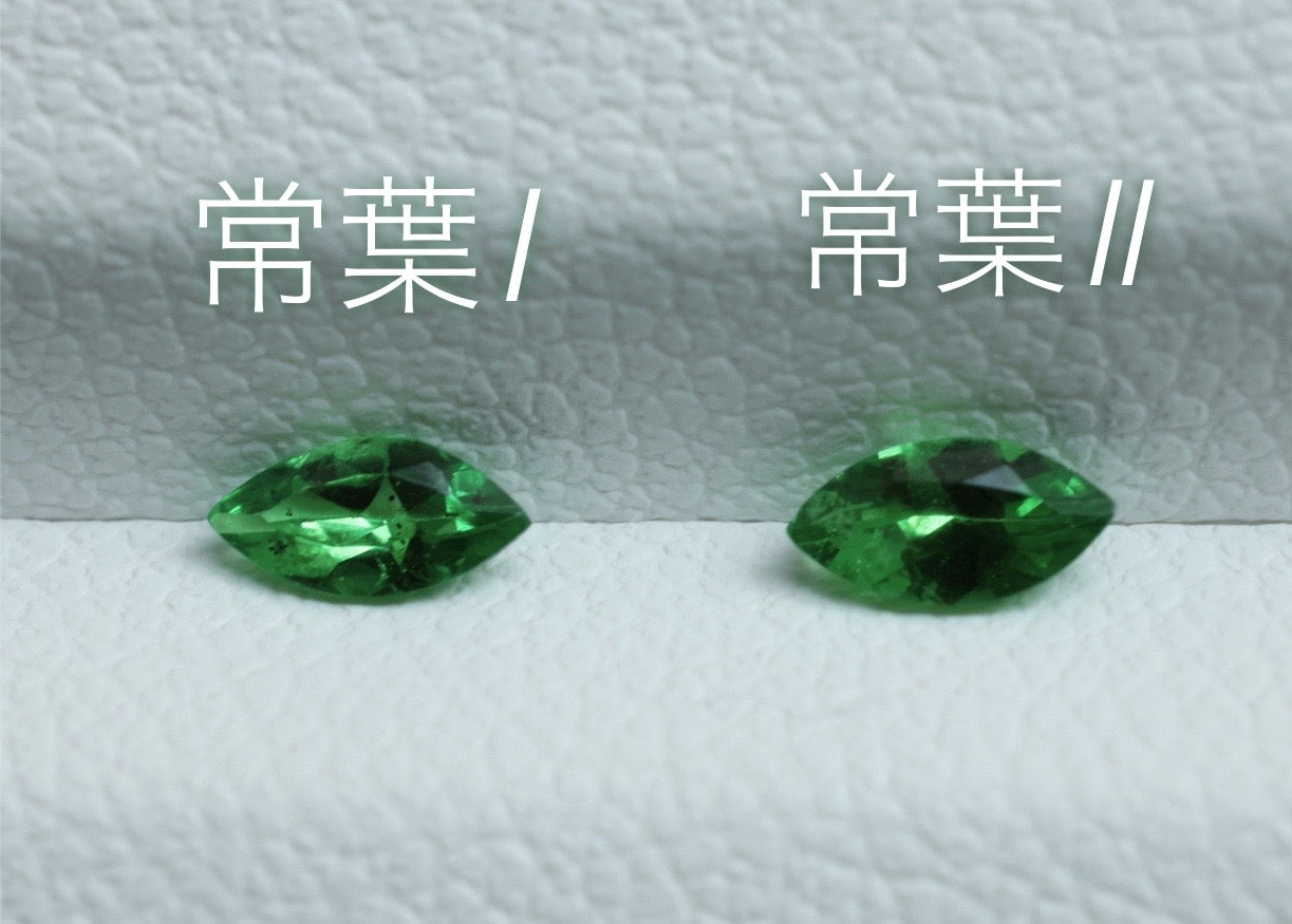 「常葉Ⅱ」グリーンガーネット(ツァボライト)/0.175ct/マーキス/アフリカ