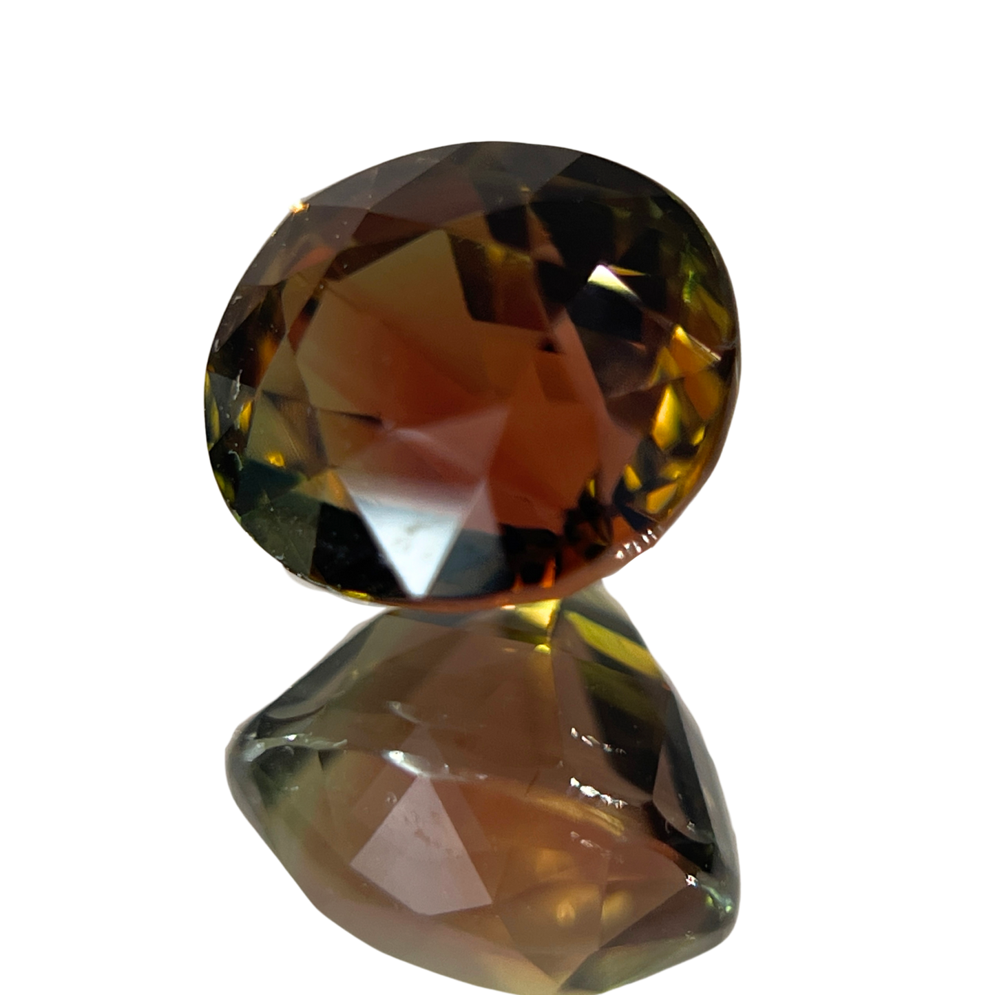 「深朽葉」バイカラートルマリン/3.43ct/オーバル/アフリカ