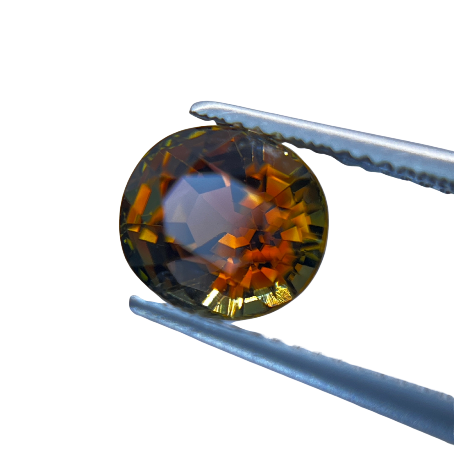 「深朽葉」バイカラートルマリン/3.43ct/オーバル/アフリカ