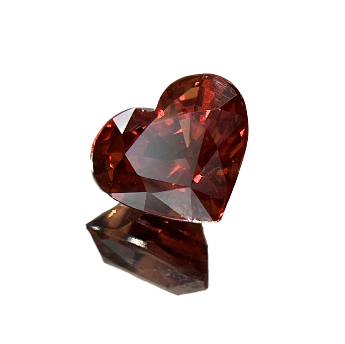 「暖炉の炎」マラヤガーネット/2.45ct/ハート/タンザニア産