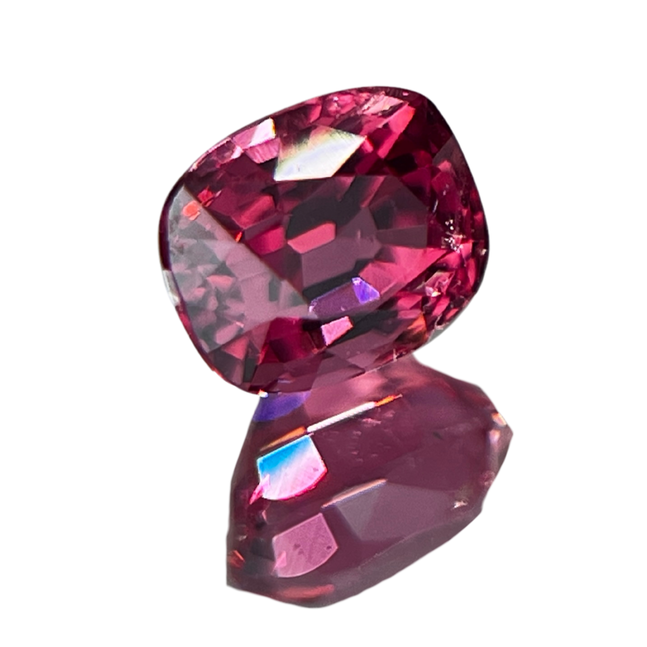 「薔薇甘露」濃ピンクスピネル/0.46ct/クッション/ミャンマー産