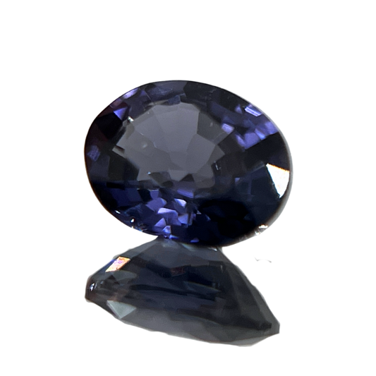 「Midnight Spark」パープリッシュネイビースピネル/0.58ct/オーバル/ミャンマー