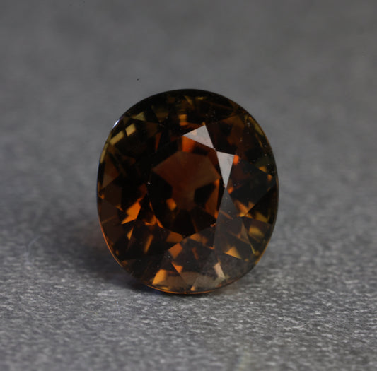 「深朽葉」非加熱バイカラートルマリン/3.43ct/オーバル/アフリカ