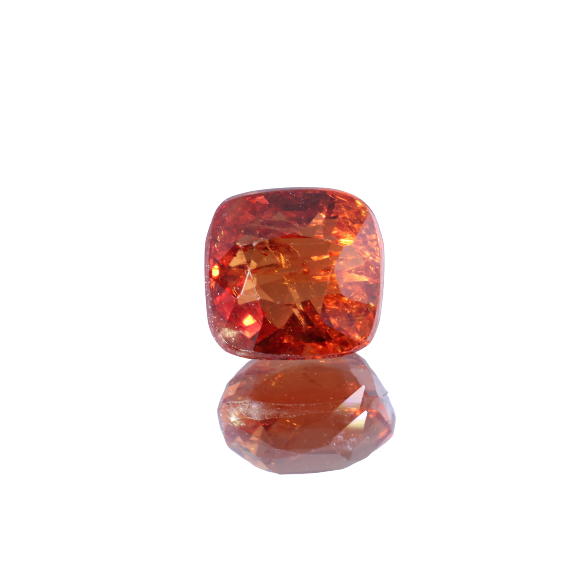 BLOOD ORANGE JUICE」濃オレンジスピネル/1.03ct/クッション