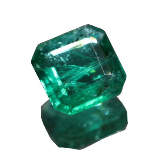 「翠浪漫」エメラルド/0.381ct/エメラルドカット/ザンビア