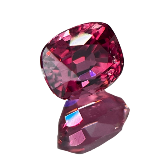 「薔薇甘露」濃ピンクスピネル/0.46ct/クッション/ミャンマー産