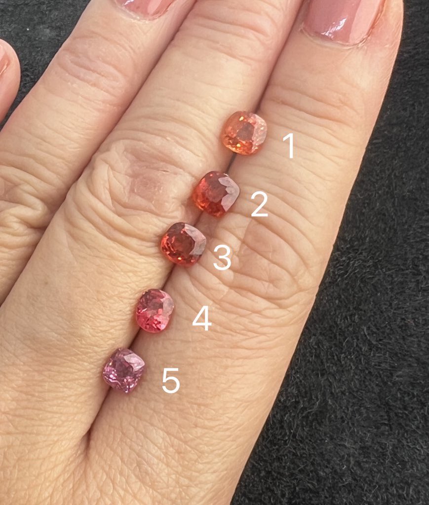 BLOOD ORANGE JUICE」濃オレンジスピネル/1.03ct/クッション