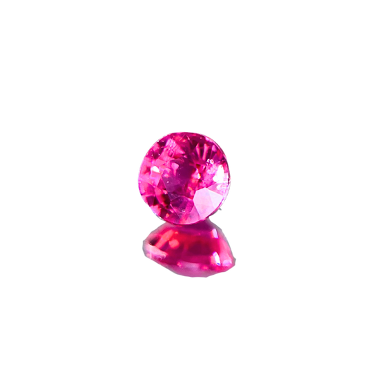 「鮮烈」ホットピンクスピネル/0.27ct/ラウンド/ミャンマー産